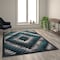 Flash Furniture Turquoise 6' x 9' Diamond Patterned Area Rug OKR-RG1106-69-TQ-GG - alternate 1